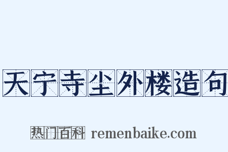 天宁寺尘外楼造句是什么意思的图片